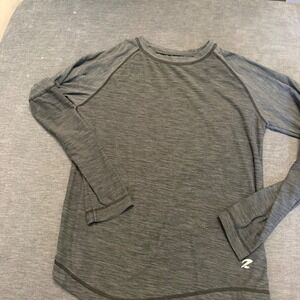 Energy Zone Boys Space Dye Long Sleeve‎ Active Performance Shirt Gray Size M 8